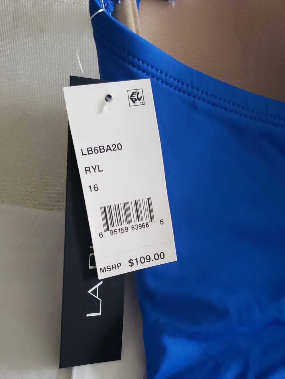 La Blanca NEW Bandeau One Piece Convertible Draped Tummy Women's 16 - Picture 4 of 12